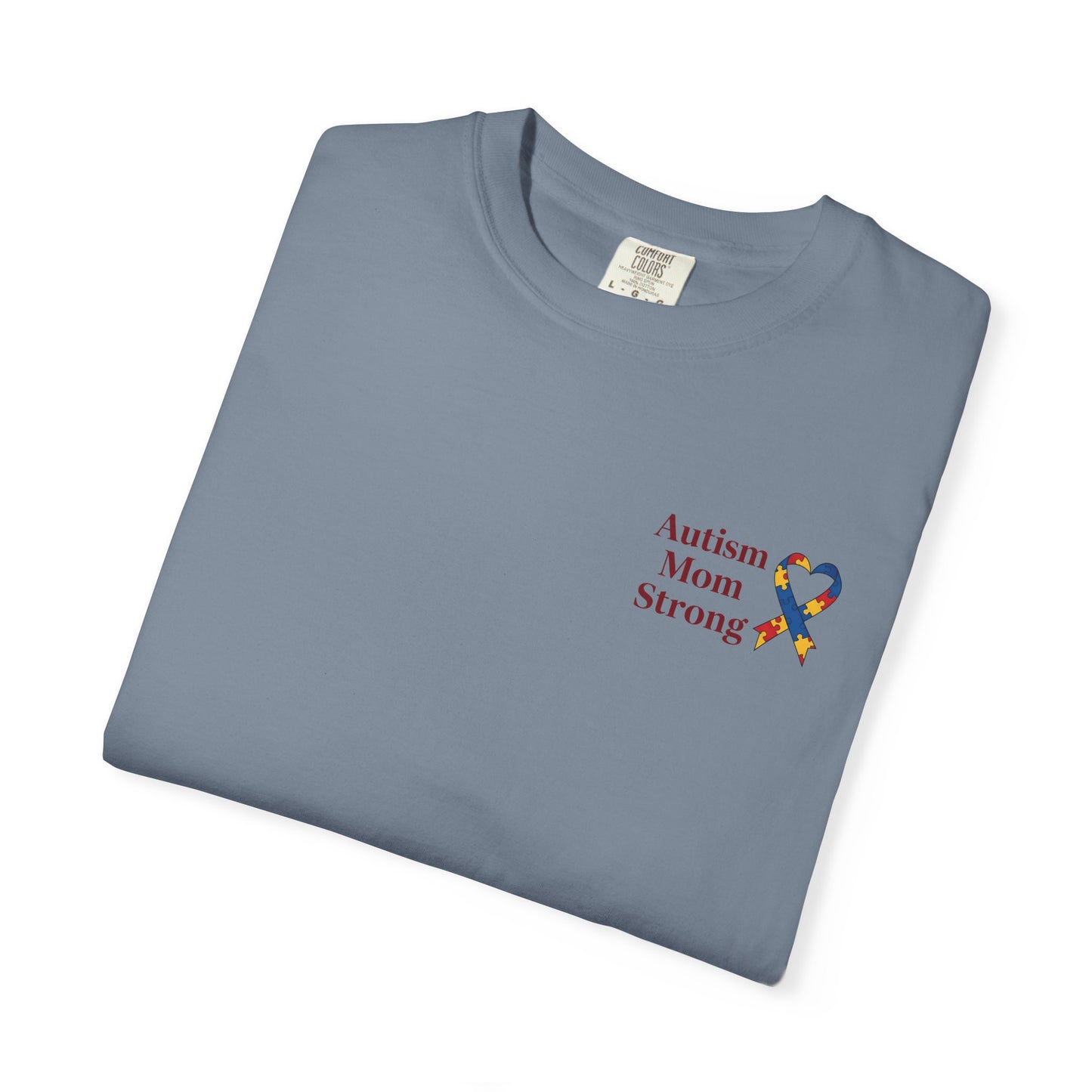 Autism Mom Strong T-shirt | Autism Awareness Puzzle Ribbon