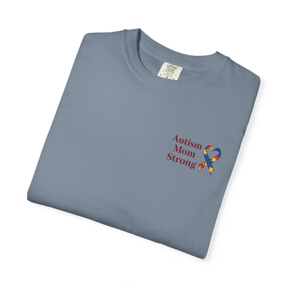 Autism Mom Strong T-shirt | Autism Awareness Puzzle Ribbon