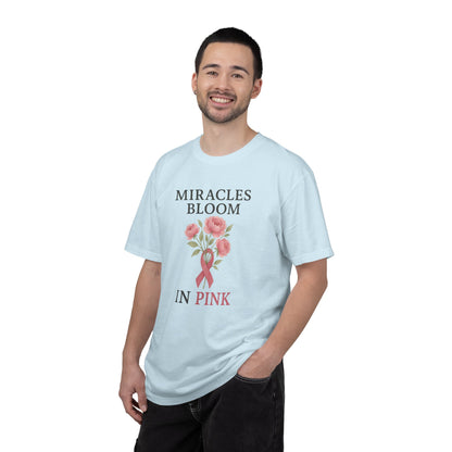 Breast Cancer Awareness T-Shirt, Floral Design for Charity Events, Gifts for Survivors, Unisex Apparel, Supportive Fashion