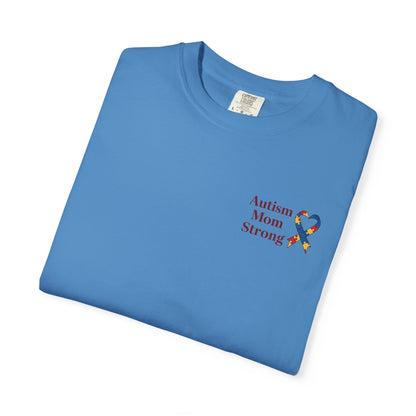 Autism Mom Strong T-shirt | Autism Awareness Puzzle Ribbon