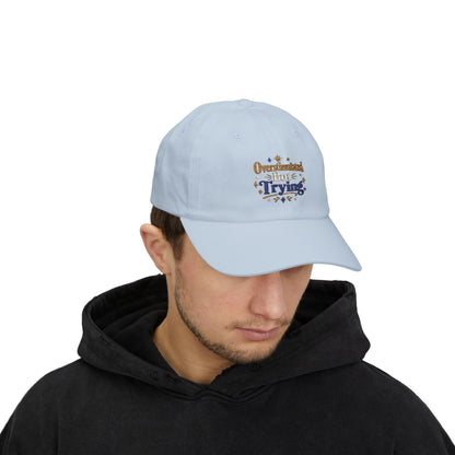 Overstimulated But Try Dad Cap — Funny Dad Hat for Tired Parents