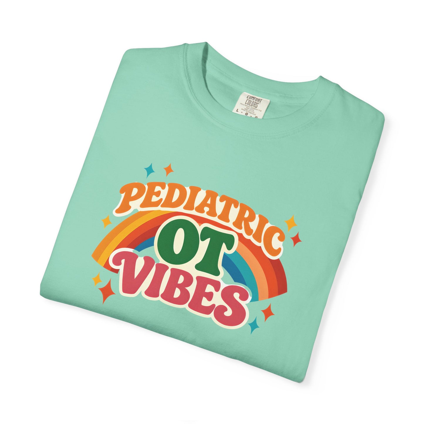 Pediatric OT Vibes T-shirt | Retro Rainbow Occupational Therapy Tee