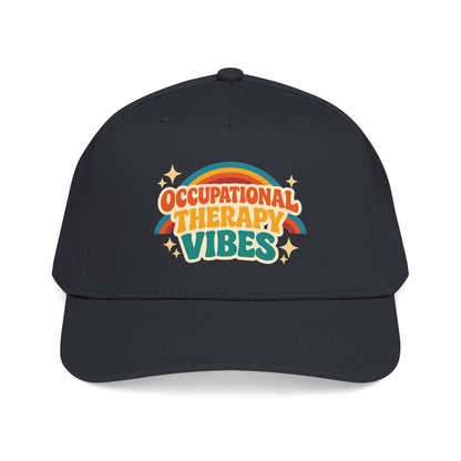 Occupational Therapy Vibes Cap | Retro Rainbow Mid Profile Baseball Cap