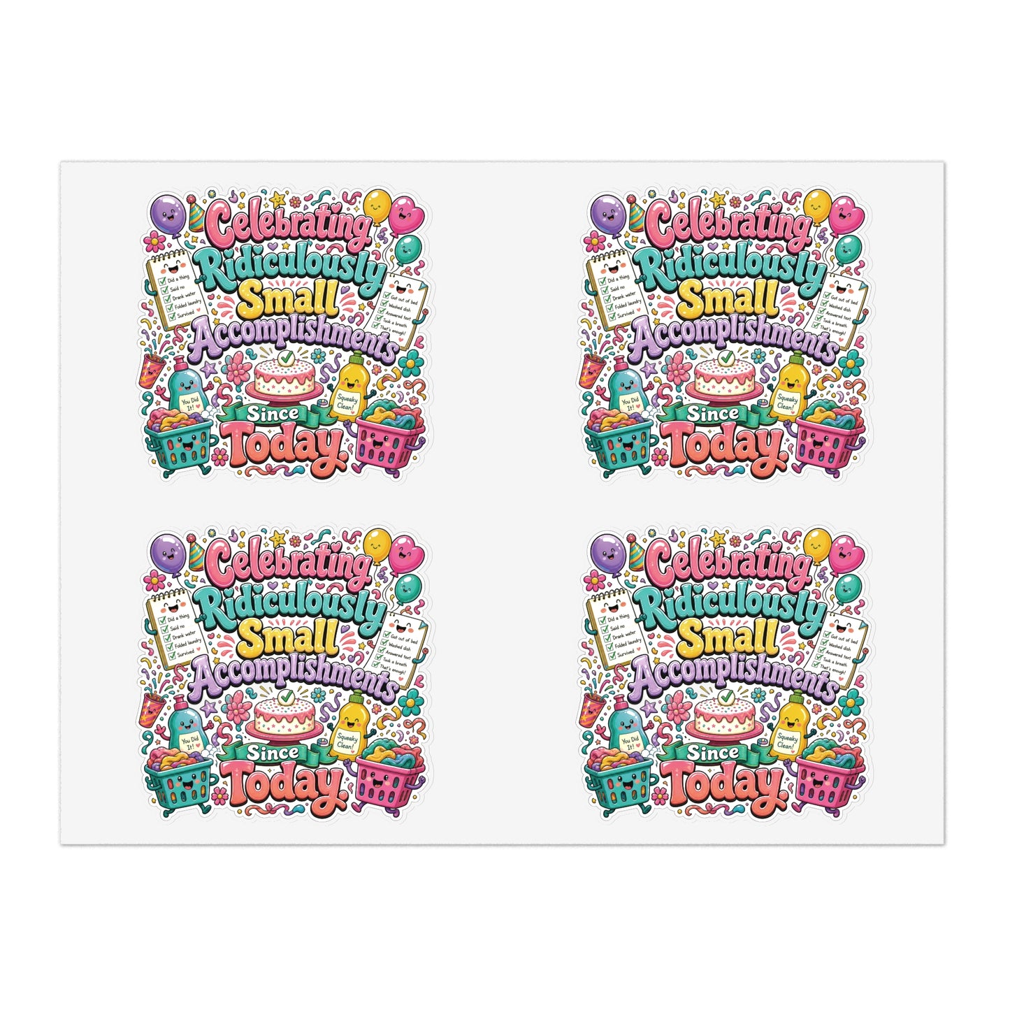 Celebrating Ridiculously Small Accomplishments Sticker Sheets | Cute Planner Stickers, Motivational Scrapbook Decals