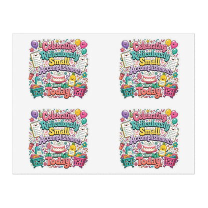 Celebrating Ridiculously Small Accomplishments Sticker Sheets | Cute Planner Stickers, Motivational Scrapbook Decals