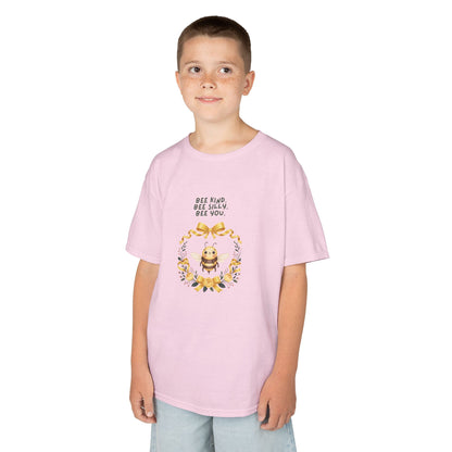 Bee Kind Bee Silly Bee You Kids T-Shirt | Cute Bee Wreath Design