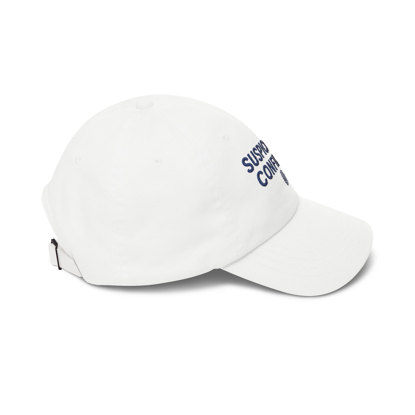 Suspiciously Confident Dad Cap | Embroidered Text, Fingerprint Accent