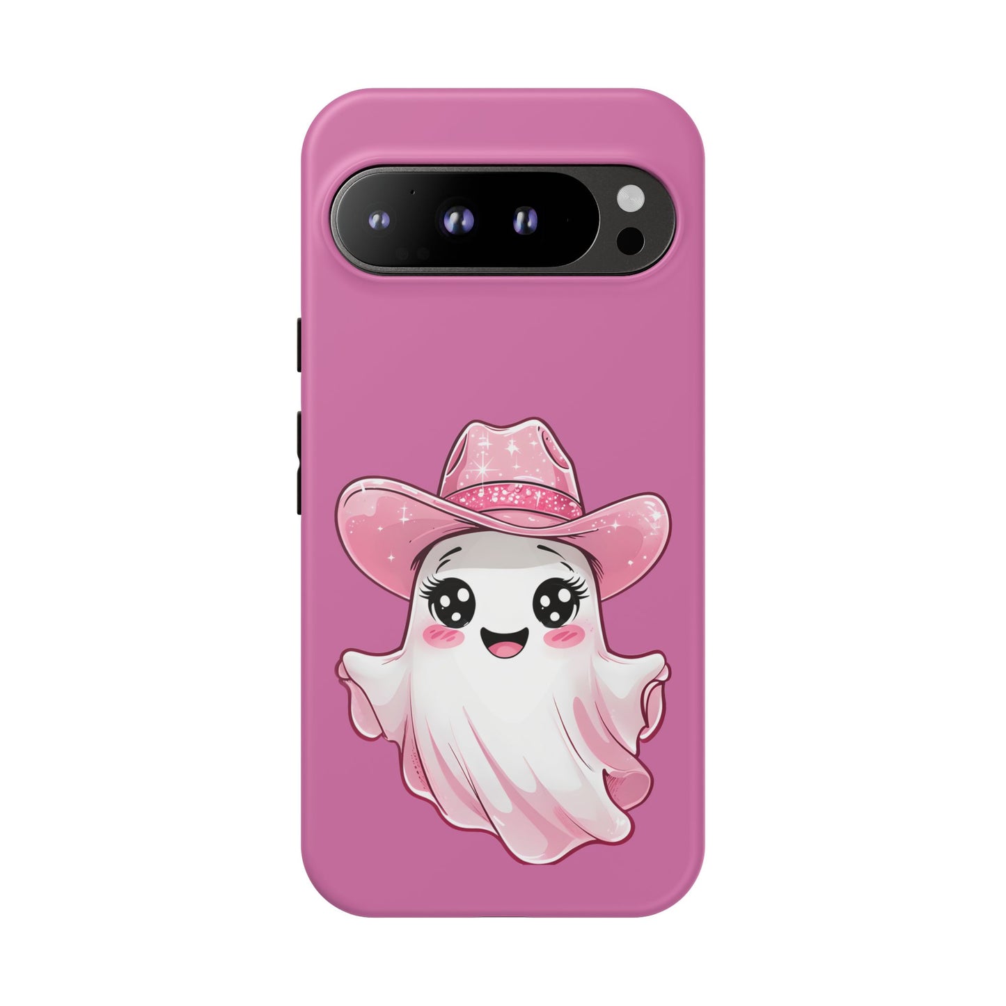 Cute Ghost Phone Case - Fun, Whimsical, Kawaii, Halloween, Gift Idea, Pink Ghost Design