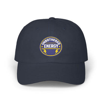 Unbothered Energy embroidered patch Classic Dad Cap | Lightning Bolt Dad Hat