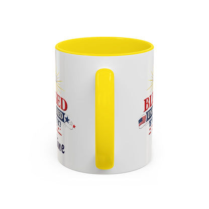 Blessed Unbothered Free, Coffee Mug | Accent Coffee Mug