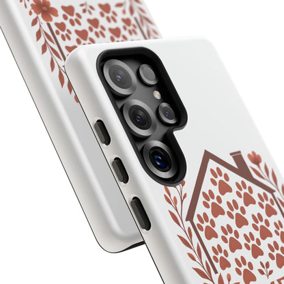 Cute Pet Phone Case, Home is Where the Paw Is, Animal Lover Gift, Phone Cover for Dog or Cat Owners