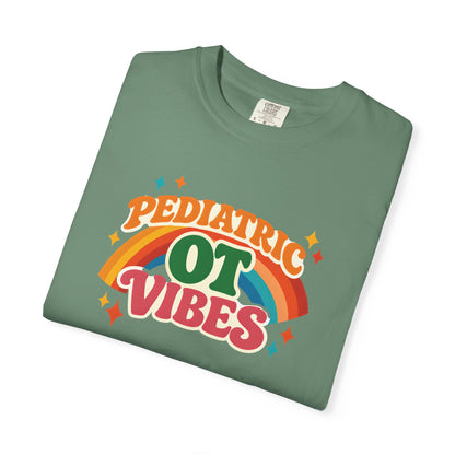Pediatric OT Vibes T-shirt | Retro Rainbow Occupational Therapy Tee