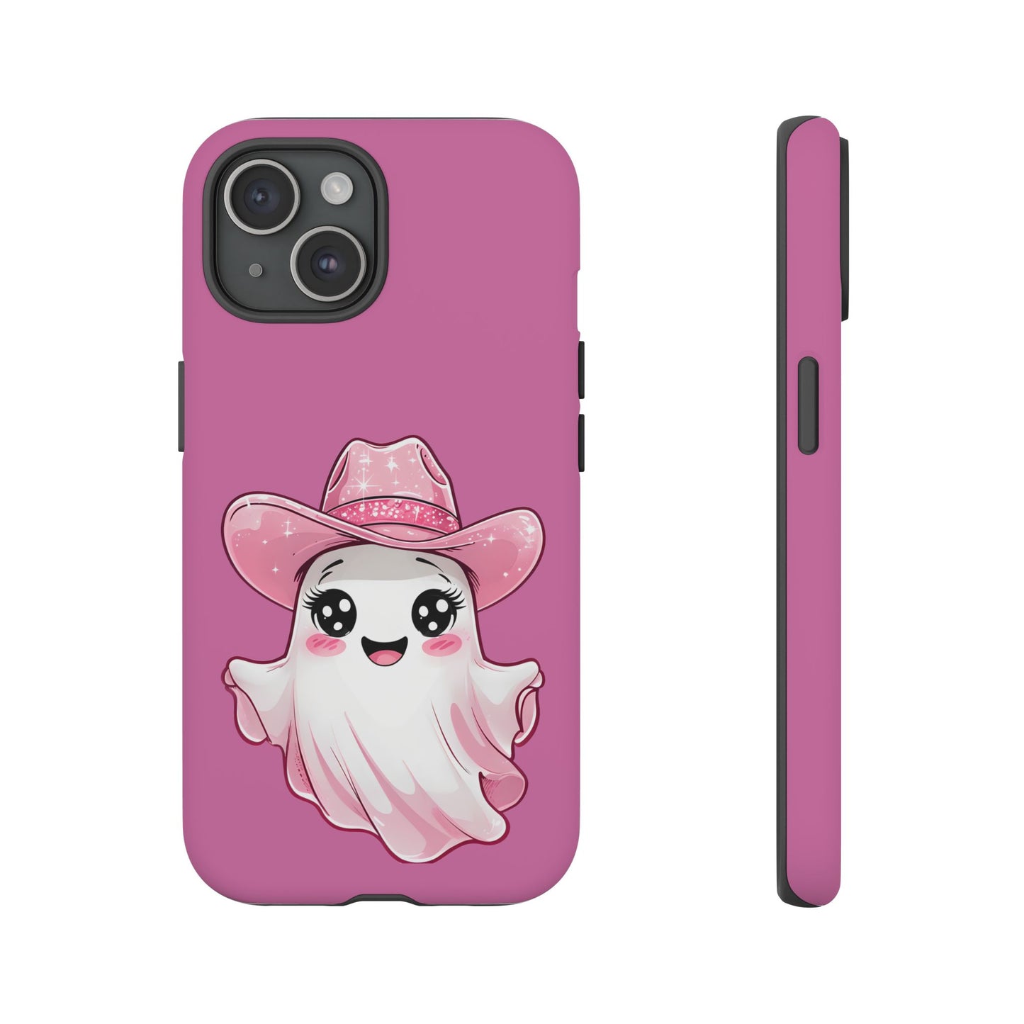 Cute Ghost Phone Case - Fun, Whimsical, Kawaii, Halloween, Gift Idea, Pink Ghost Design