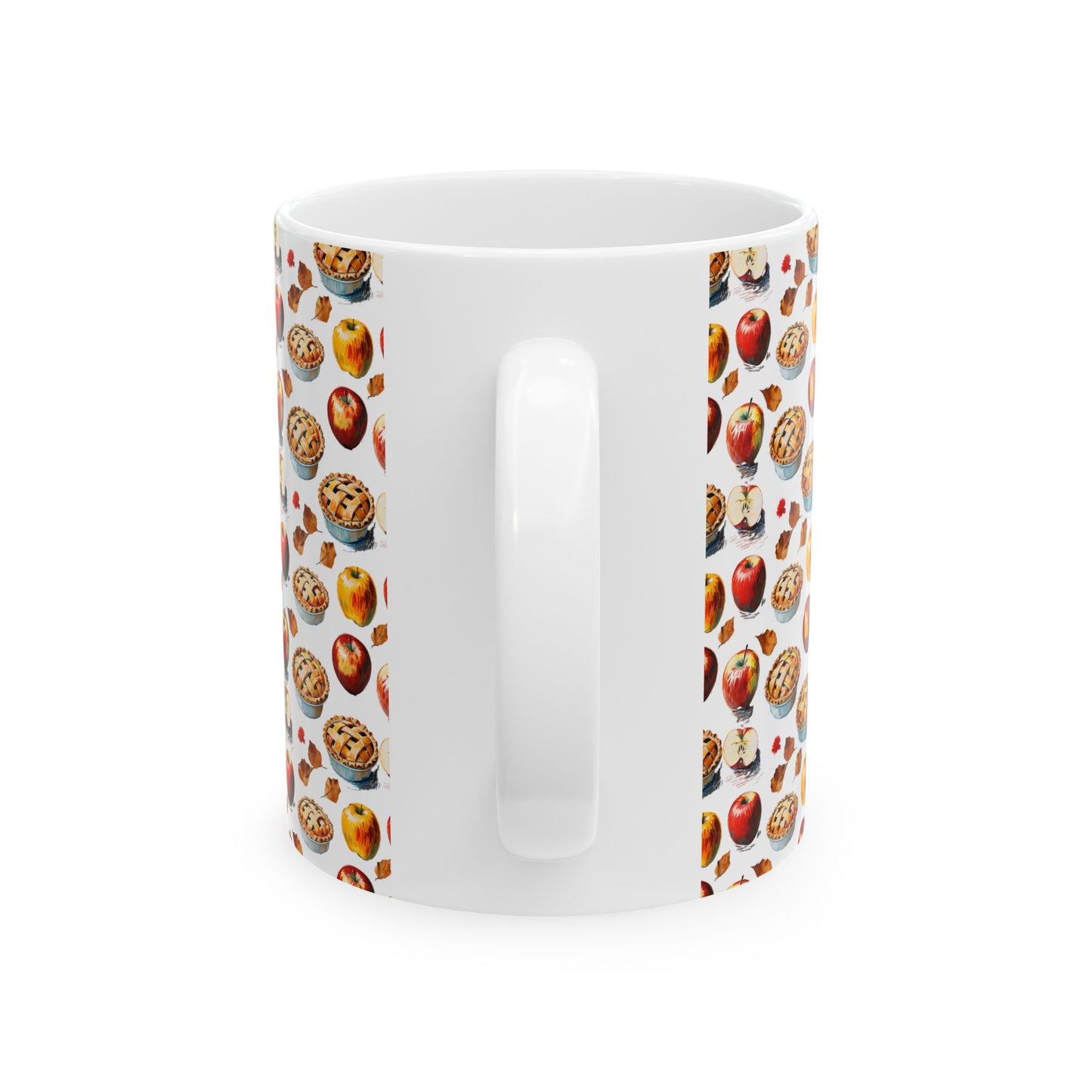 Autumn Pie Ceramic Mug - Cozy Fall Design, Perfect for Hot Cocoa, Thanksgiving Gifts, Kitchen Decor, Seasonal Drinking