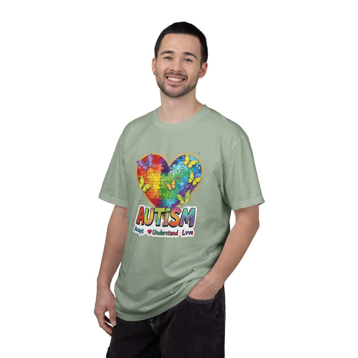 Autism Puzzle Heart T-shirt | Accept Understand Love