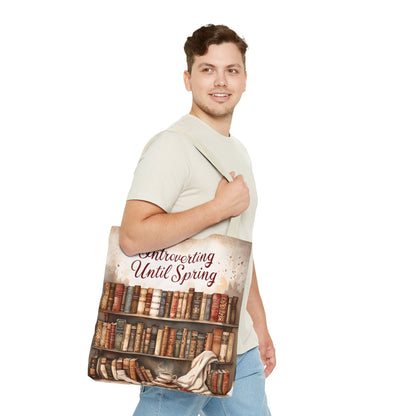 Introvert Tote Bag - Book Lover's Accessory, Everyday Use, Literary Gift, Spring Vibes, Book Club Essentials