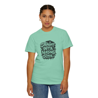 Straight Outta Nursing School T-shirt | Nursing Graduate Tee, Cap Graphic