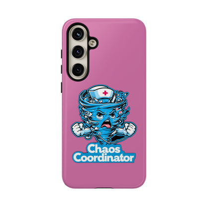 Chaos Coordinator Phone Case, Fun Nurse Gift, Tough Cases for Healthcare Heroes, Unique Cell Phone Cover, Funny Medical Humor/ Pink