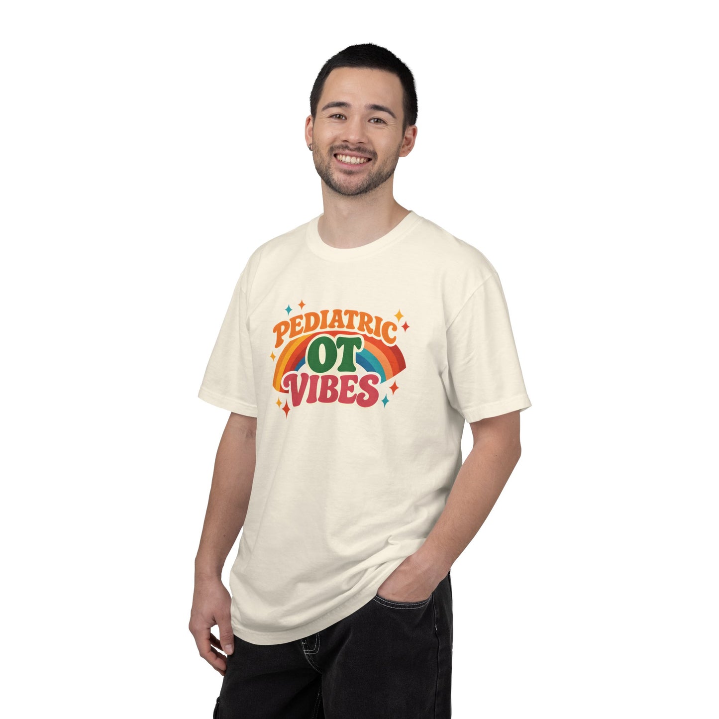 Pediatric OT Vibes T-shirt | Retro Rainbow Occupational Therapy Tee