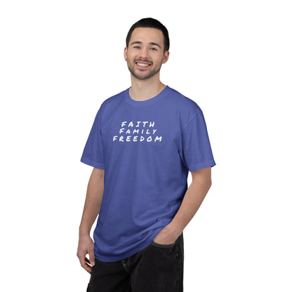 Faith Family Freedom Unisex T-shirt, Christian Tee, Faith Over Fear Shirt, Religious Apparel, Inspirational Clothing