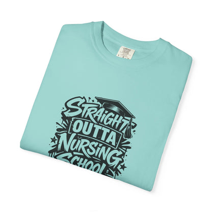 Straight Outta Nursing School T-shirt | Nursing Graduate Tee, Cap Graphic