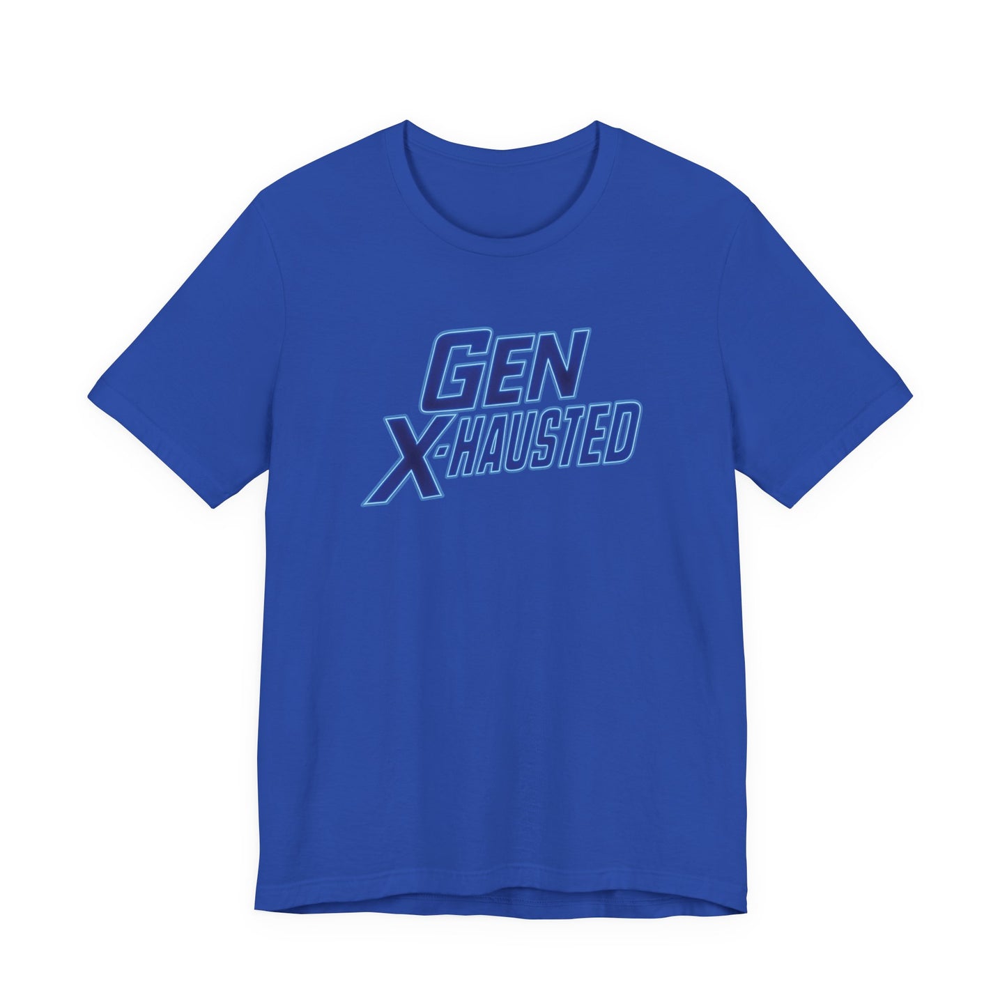 Gen X-Hausted Unisex Tee - Retro Humor Tee, Gift for Gen X, Casual Wear, Trendy Graphic Shirt, Unique Meme Apparel