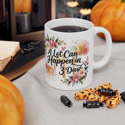 Faith Easter Floral Cross Mug | A Lot Can Happen in 3 Days