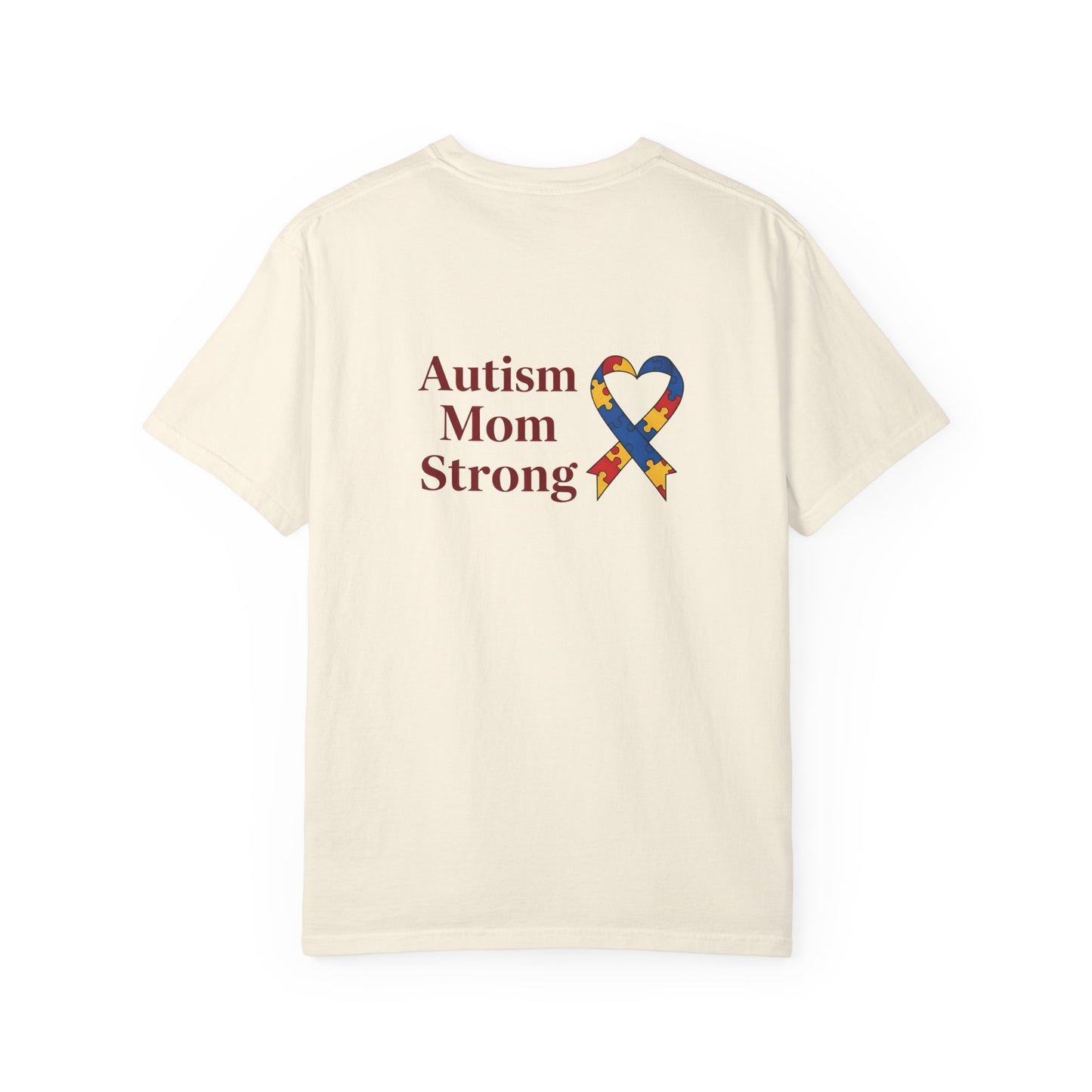 Autism Mom Strong T-shirt | Autism Awareness Puzzle Ribbon