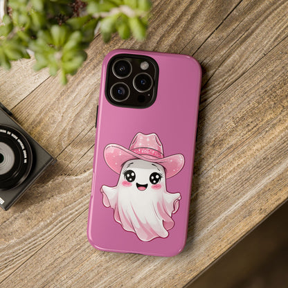 Cute Ghost Phone Case - Fun, Whimsical, Kawaii, Halloween, Gift Idea, Pink Ghost Design