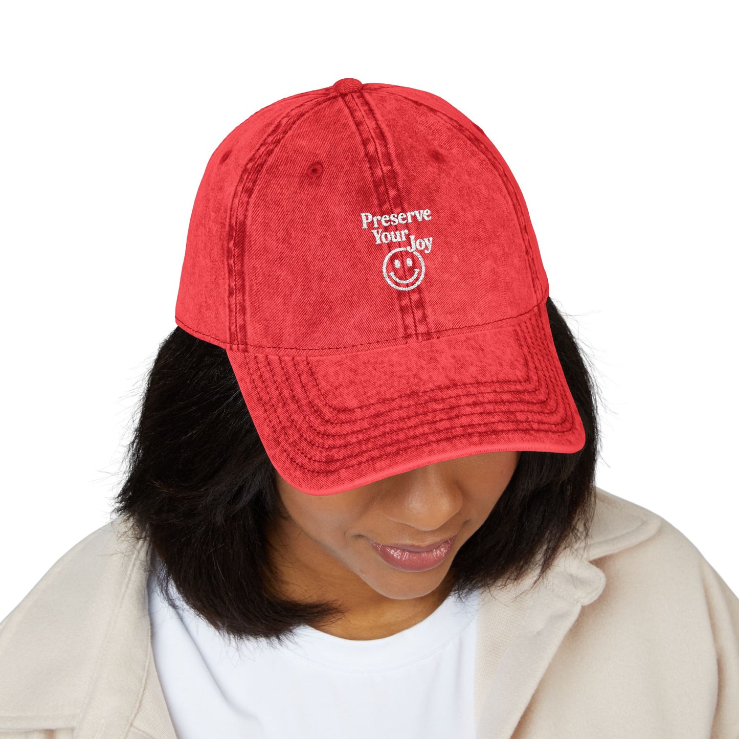 Embroidered Cap, Vintage Baseball Hat Protect Your Joy, Dad Hat, Retro Cap, Distressed Hat, Women's Cap, Gift for Him, Summer Hat