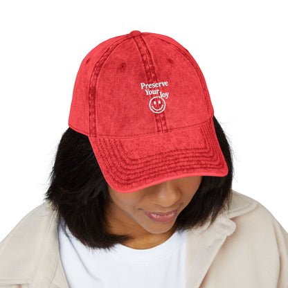 Embroidered Cap, Vintage Baseball Hat Protect Your Joy, Dad Hat, Retro Cap, Distressed Hat, Women's Cap, Gift for Him, Summer Hat