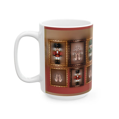 Nutcracker Pattern Mug | Christmas Nutcracker Tiles Coffee Cup