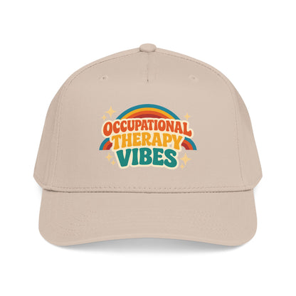 Occupational Therapy Vibes Cap | Retro Rainbow Mid Profile Baseball Cap