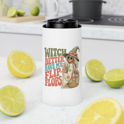 Witch Better Have My Flip Flops Can Cooler | Halloween Witch Beach Tote Art