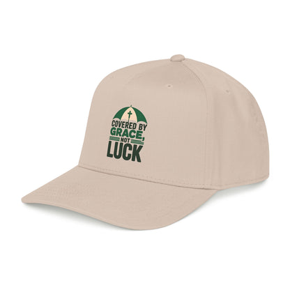 Covered by Grace Not Luck baseball cap | Christian faith hat