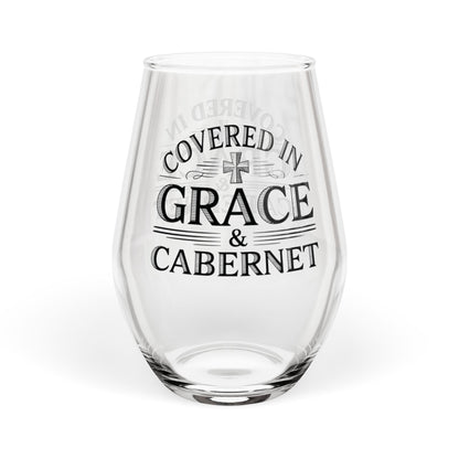 Covered in Grace & Cabernet Stemless Wine Glass | 11.75oz