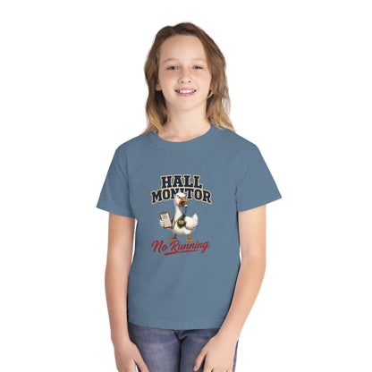 Hall Monitor Goose No Running Tee | Kids school safety shirt