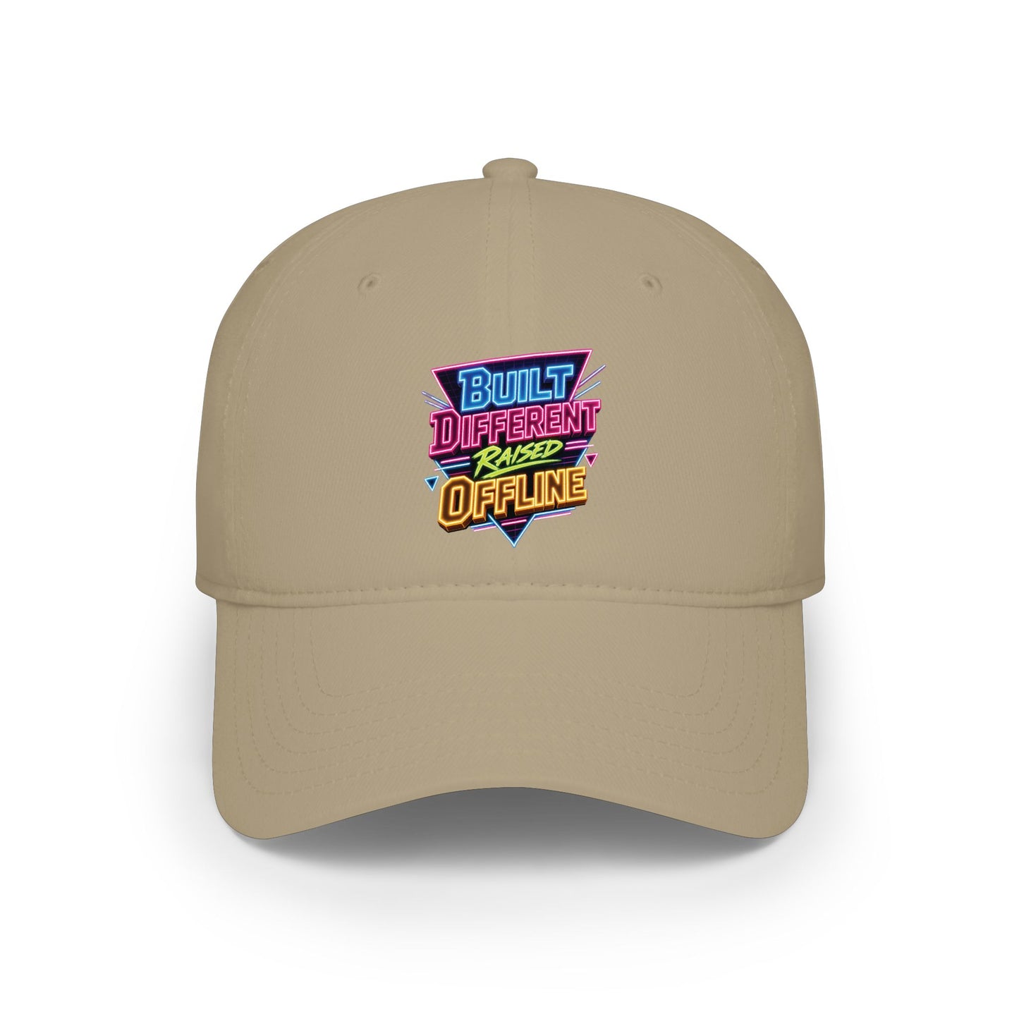 Built Different Offline graphic Baseball Cap | Retro Neon Patch