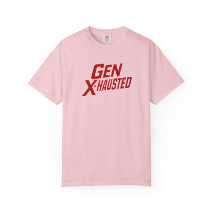 Gen X-Hausted Unisex T-shirt, Forgot Again Found Out Funny Tee, Gen X Humor Gift, Retro 80s 90s Shirt, Vintage Style Clothing