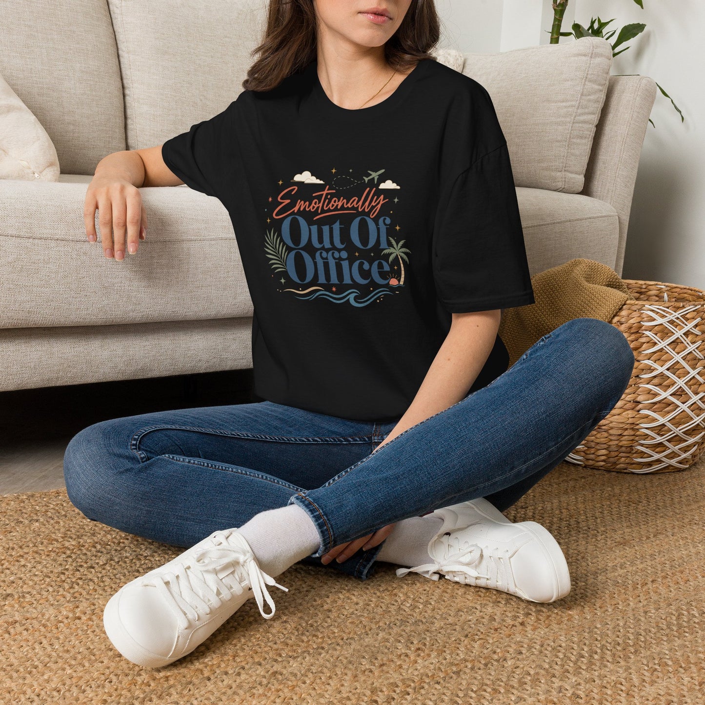 Emotionally Out Of Office T-Shirt | Vacation Palm Beach Design