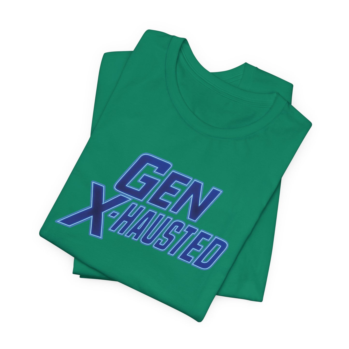 Gen X-Hausted Unisex Tee - Retro Humor Tee, Gift for Gen X, Casual Wear, Trendy Graphic Shirt, Unique Meme Apparel