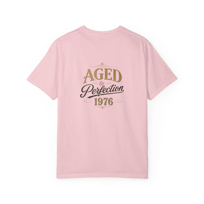 Aged to Perfection 1976 T-Shirt | Vintage Typographic Birthday Design