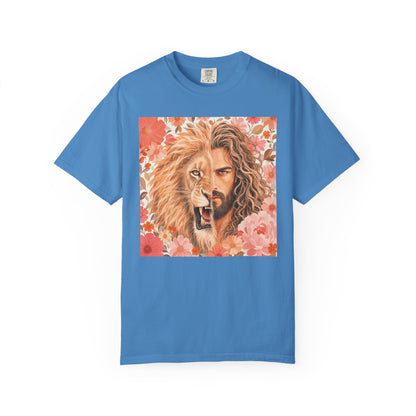 Jesus Lion of Judah split face portrait T-Shirt | Inspirational faith tee