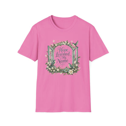 Hope Learned My Name T-Shirt | Abuse Survivor Inspiration