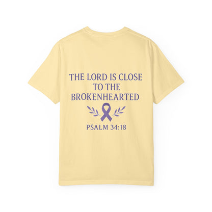 Garment-Dyed T-Shirt with Inspirational Quote, Unisex Motivational Tee, Gift for Faith, Comfort Clothing, Christian Apparel, Awareness