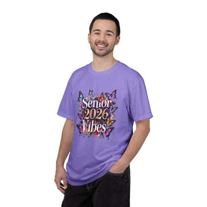 Senior 2026 Vibes T-Shirt | Butterfly Graduation Design