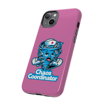 Chaos Coordinator Phone Case, Fun Nurse Gift, Tough Cases for Healthcare Heroes, Unique Cell Phone Cover, Funny Medical Humor/ Pink
