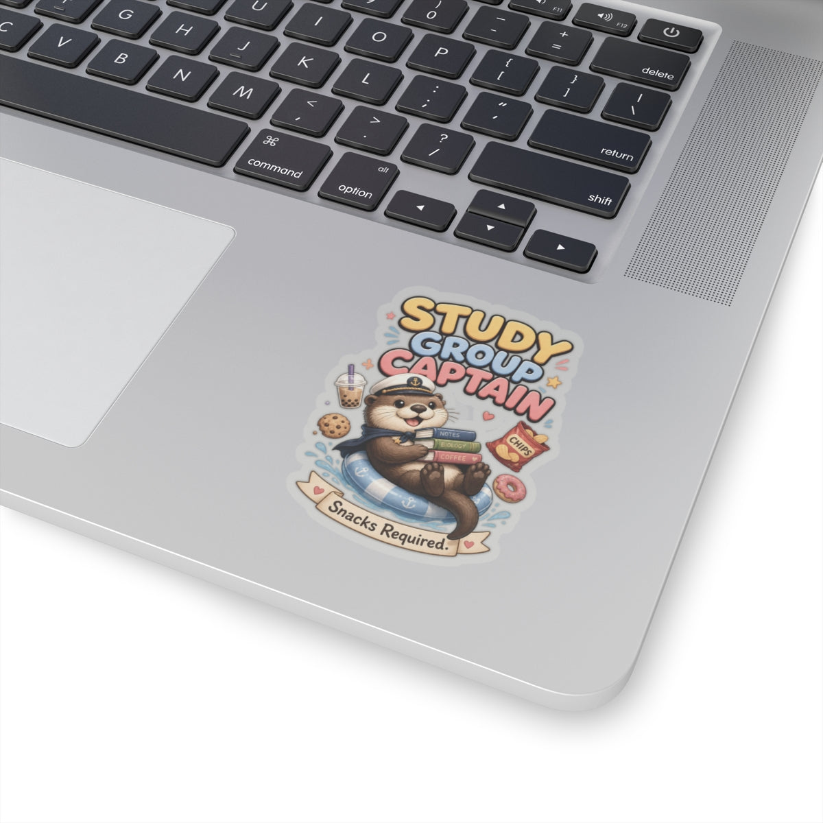Study Group Captain Sticker | Otter with Snacks Kiss-Cut Sticker