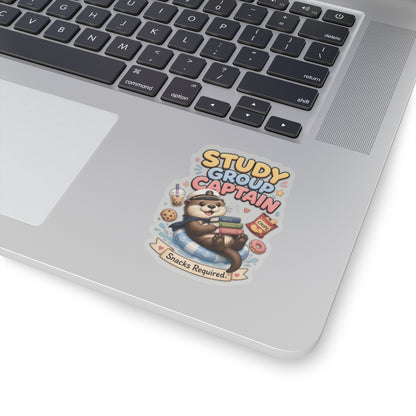 Study Group Captain Sticker | Otter with Snacks Kiss-Cut Sticker