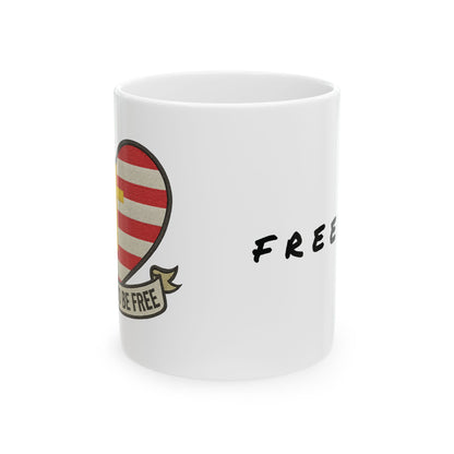 Ceramic Coffee Mug - 'Freedom' Inspirational Gift, Unique Home Décor, Motivational, Perfect for Birthdays, Graduations, Celebrations